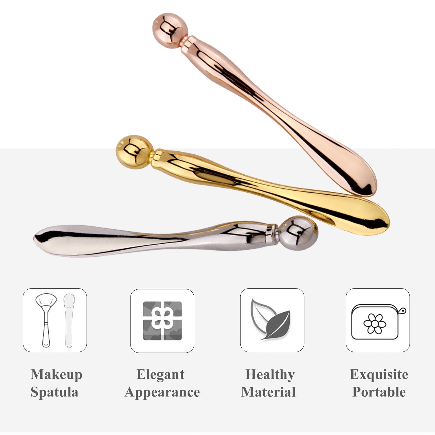 Eye Cream Stick Roller For Face Metal Spatula Puff Applicator Eye Cream Massager Facial Cream Massage Sticks Eye Metal Makeup Spatula Eye Wand 10cm Eye Cream Stick Roller For Face Metal Spatula Puff Applicator Eye Cream Massager Facial Cream Massage Sticks Eye Metal Makeup Spatula Eye Wand 10cm